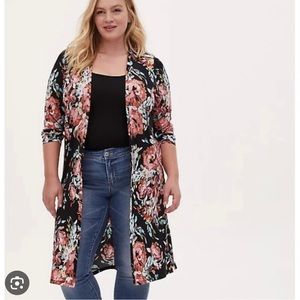 torrid Sz 00 Knit Open Front Duster